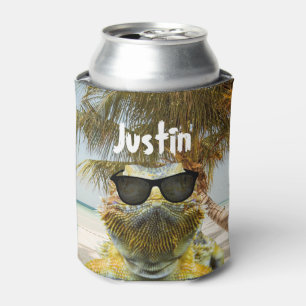 Personalize Summer Beach Fun Can Cooler