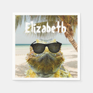 Personalize Summer Beach Fun Napkin