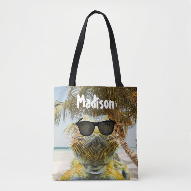 Personalize Summer Beach Fun Tote Bag (Front)