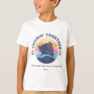 Personalize Sunset Cruising Together Blues T-Shirt