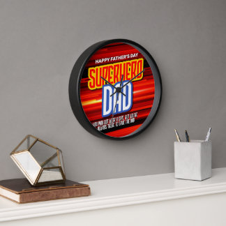 Personalize SuperHero Dad Clock