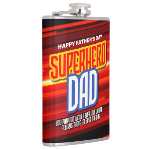 Personalize SuperHero Dad Hip Flask