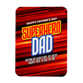 Personalize SuperHero Dad Magnet