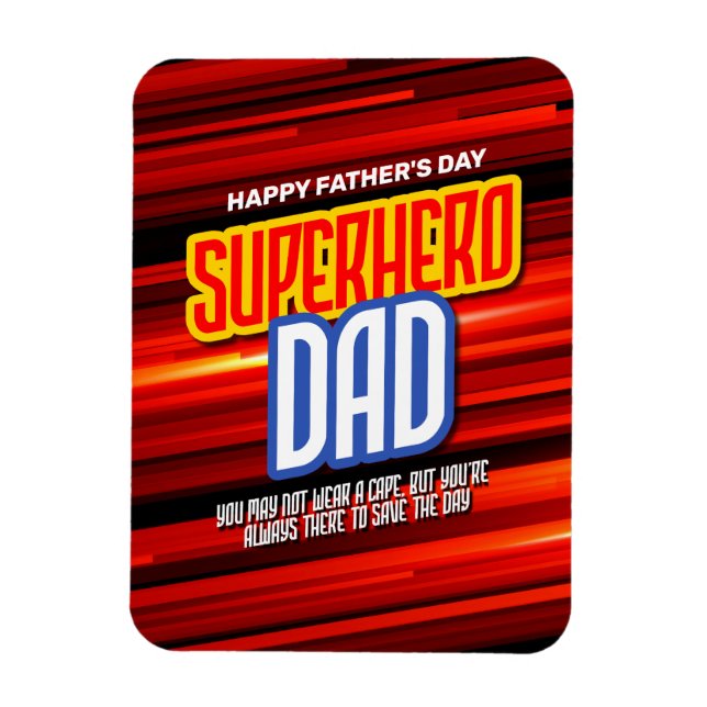 Personalize SuperHero Dad Magnet (Vertical)