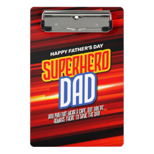 Personalize SuperHero Dad Mini Clipboard