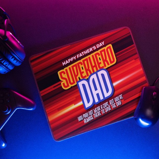 Personalize SuperHero Dad Mouse Pad (Creator Uploaded)