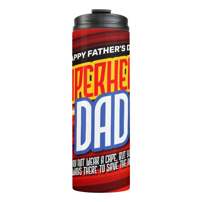 Personalize SuperHero Dad Thermal Tumbler (Front)