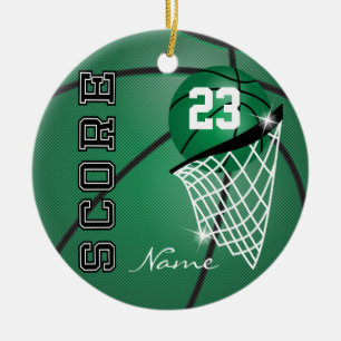 Personalize Superstar Basketball Ceramic Ornament