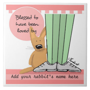 Personalize Sweet Bunny Memorial Tile