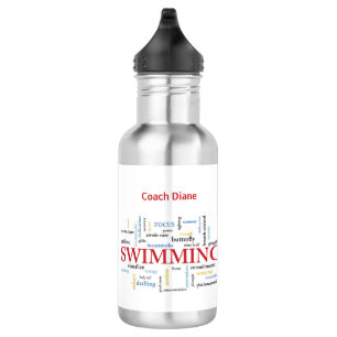 Personalize, Swimming Coach Thank You In Words 532 Ml Water Bottle