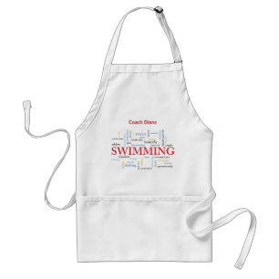Personalize, Swimming Coach Thank You In Words Standard Apron
