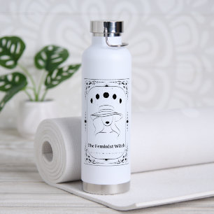 Personalize Tarot Feminist Moon Zodiac Celestial Water Bottle