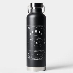 Personalize Tarot Feminist Witch Zodiac Sun Moon Water Bottle