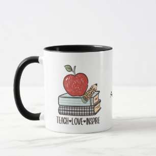 Personalize Teach Love Inspire Gift For Teacher  Mug