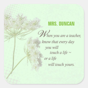Personalize, Teacher Appreciation Day Thank You Square Sticker