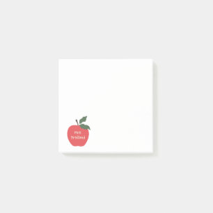Personalize teacher gift apple custom post-it notes