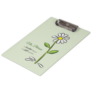 Personalize, Teacher Thank You, Religious Flower Clipboard