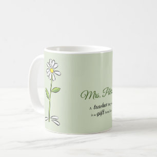 Personalize, Teacher Thank You, Religious Flower Coffee Mug