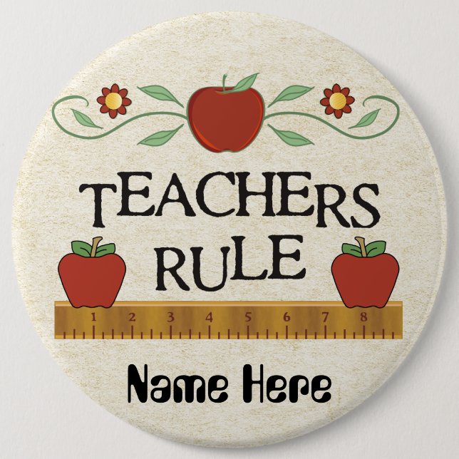Personalize Teachers Rule Button (Front)