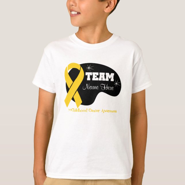 Personalize Team Name - Childhood Cancer T-Shirt (Front)