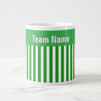 Personalize TEAM NAME Green White Stripes