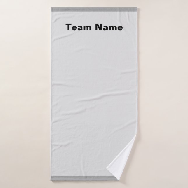 Personalize Team Name Pale Grey  Bath Towel (Bath Towel)