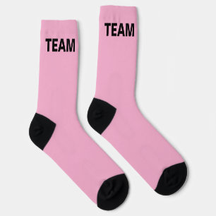 Personalize TEAM NAME Pink       Socks