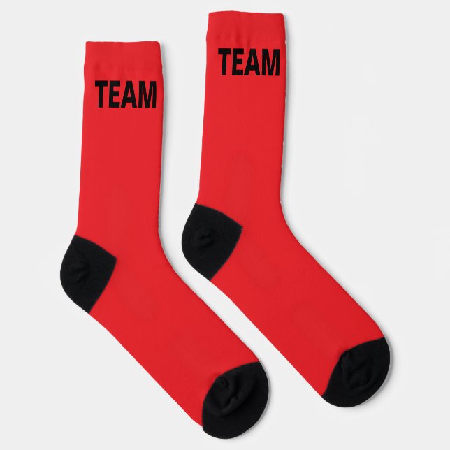 Personalize TEAM NAME Red  Socks (Right)