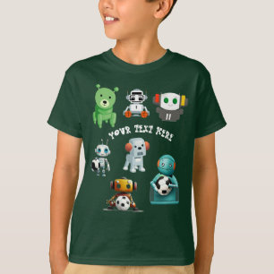Personalize Team Name Sports Robot Top T-Shirt