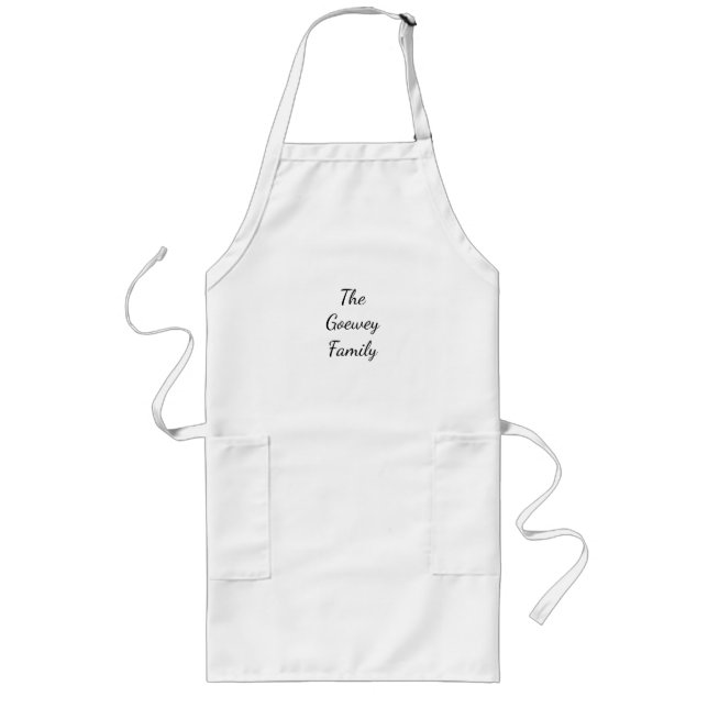Personalize Template Long Apron (Front)