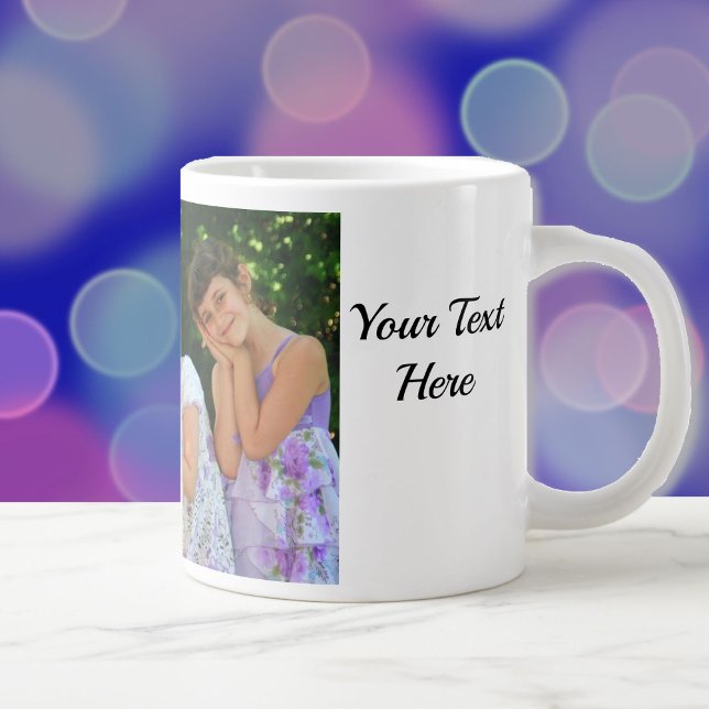 Personalize Text Custom Kids Photo Dad's Big 20 oz Large Coffee Mug (Creator Uploaded)