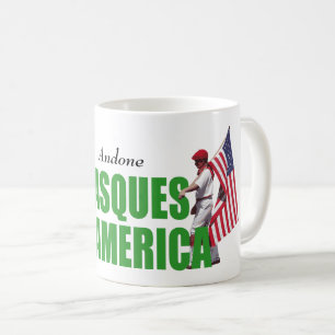 Personalize text, modern Basques in America logo: Coffee Mug