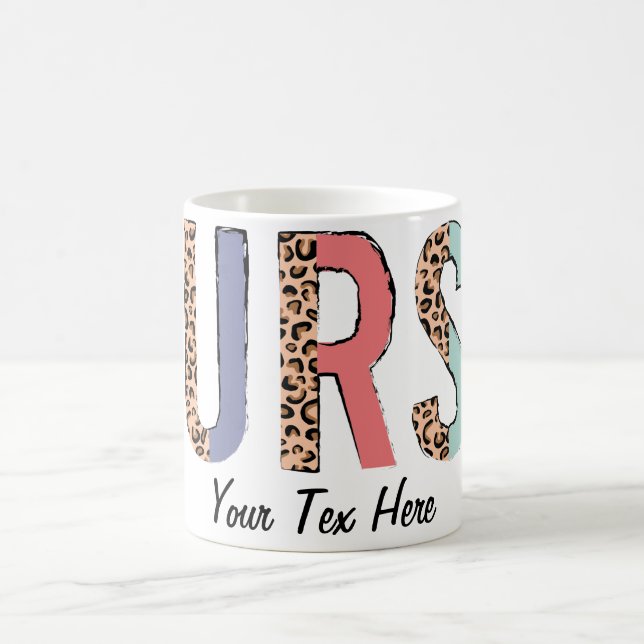 Personalize Text Nurse  Coffee Mug (Center)