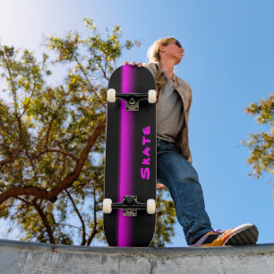 Personalize Text Pink Laser Flash Skateboard