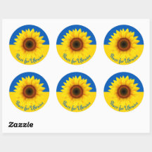 Personalize Text Ukraine Sunflower Yellow Blue Cla