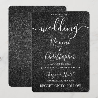 Personalize: Texturized Grey Grunge Wedding Invitation
