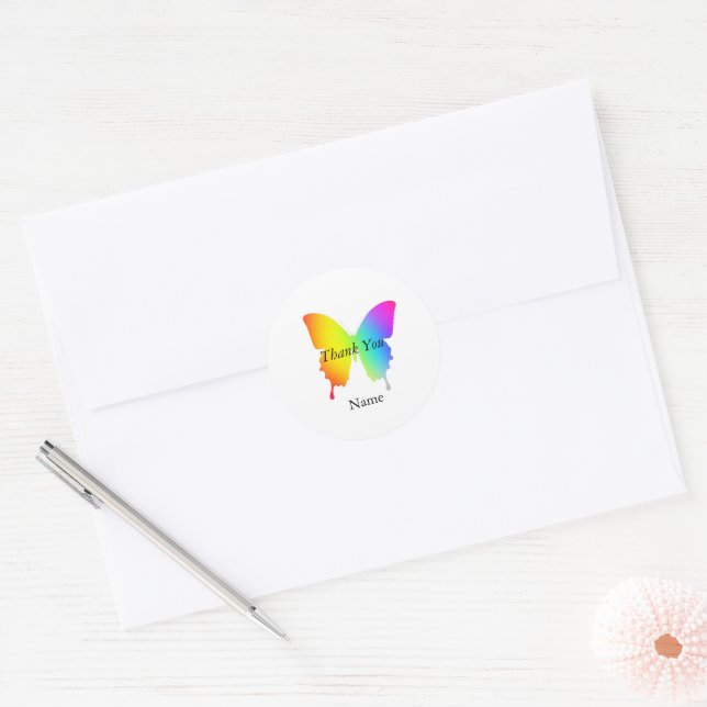 Personalize Thank You Butterfly Envelope Seal  (Envelope)