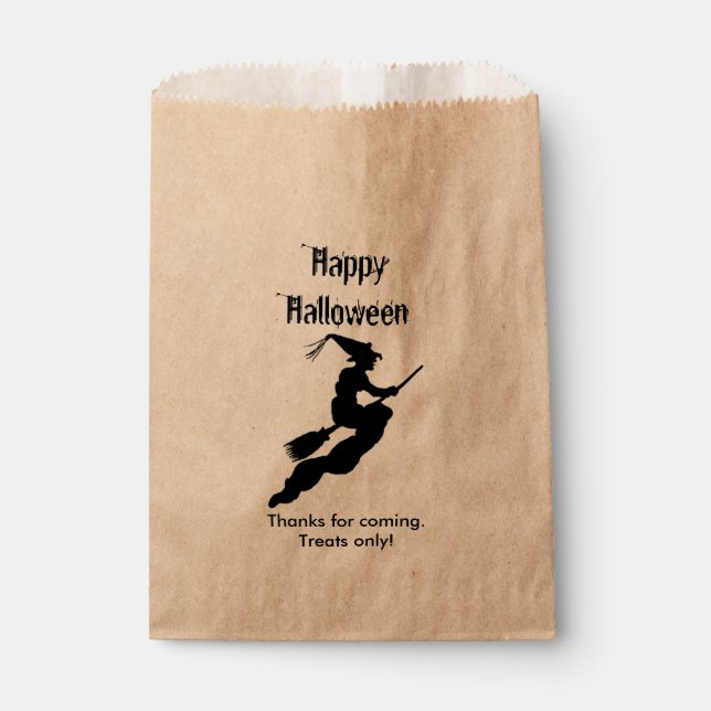 Personalize Thank You, Happy Halloween - Witch Favour Bag (Front)