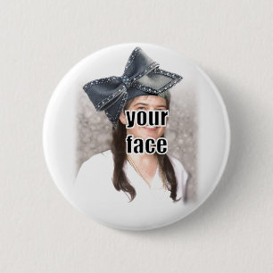Personalize the Big Bow Hat 2 Inch Round Button