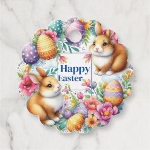 Personalize The Easter Gifts Spring flowers Tags