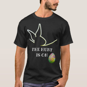 Personalize THE HUNT IS ON Funny Bunny for men T-Shirt