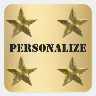 Personalize These Gold Stars Seals And Stickers