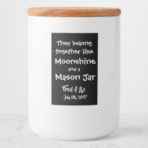 Personalize these Moonshine Jar Food Label