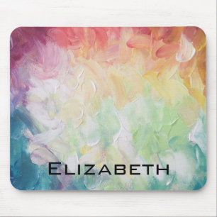 Personalize Thick Textured Abstract Paint Mouse Pad