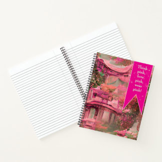 Personalize Think Pink Write in Pink Notebook