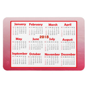 Personalize this 2018 Mini Refrigerator Calendar Magnet