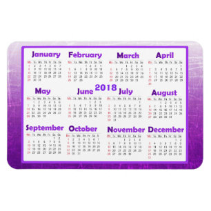 Personalize this 2018 Mini Refrigerator Calendar Magnet