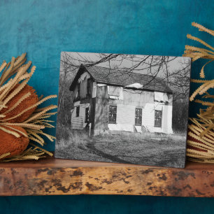 Personalize this Abandoned House in the Woods Plaque