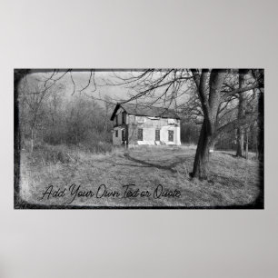 Personalize this Abandoned House in the Woods Poster