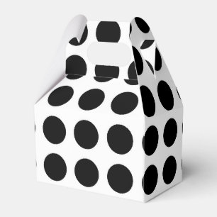 PERSONALIZE THIS - B&W Polka Dots Pattern Favor Box
